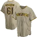 Men's No.61 Matt Waldron San Diego Padres Sand/Brown Replica Alternate Jersey