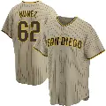 Men's No.62 Juan Nunez San Diego Padres Sand/Brown Replica Alternate Jersey