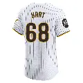 Men's No.68 Kyle Hart San Diego Padres White Elite Home Patch Jersey