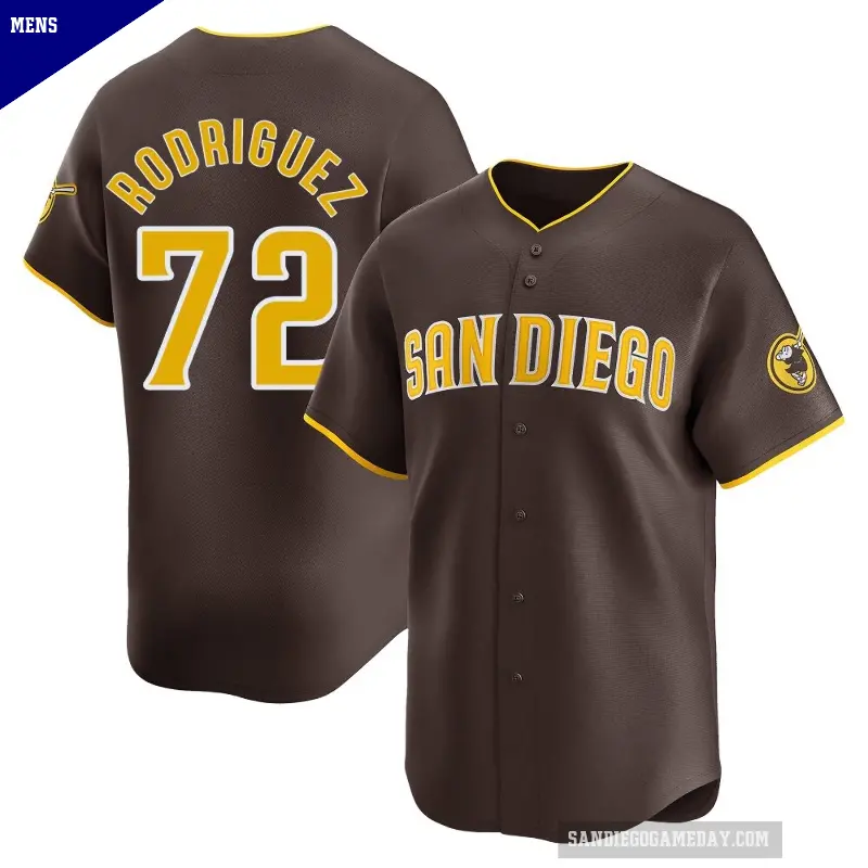Men's No.72 Bradgley Rodriguez San Diego Padres Brown Limited Away Jersey