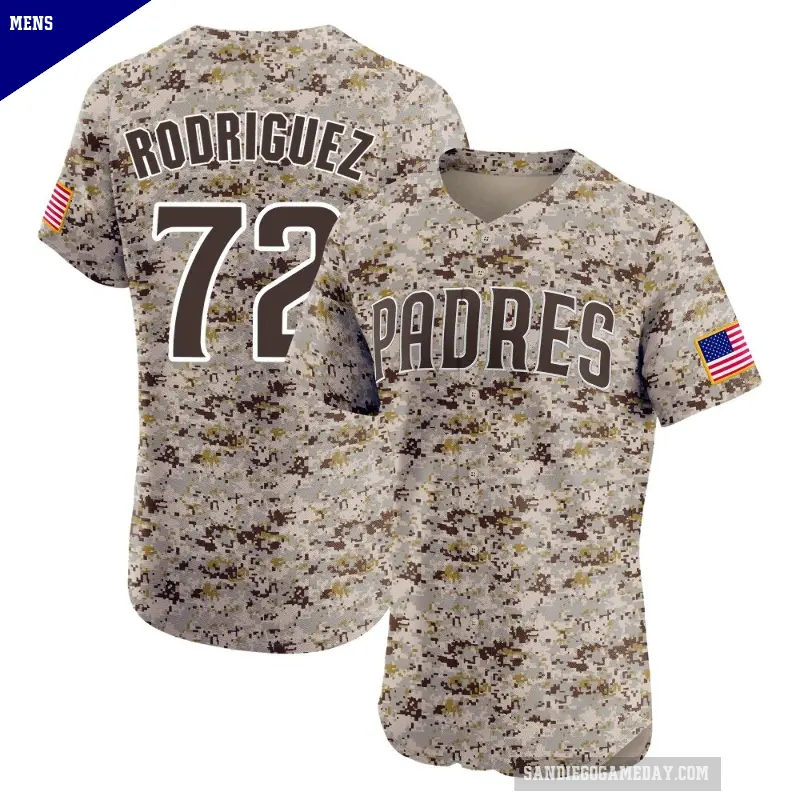 Men's No.72 Bradgley Rodriguez San Diego Padres Camo Elite Alternate Vapor Premier Jersey