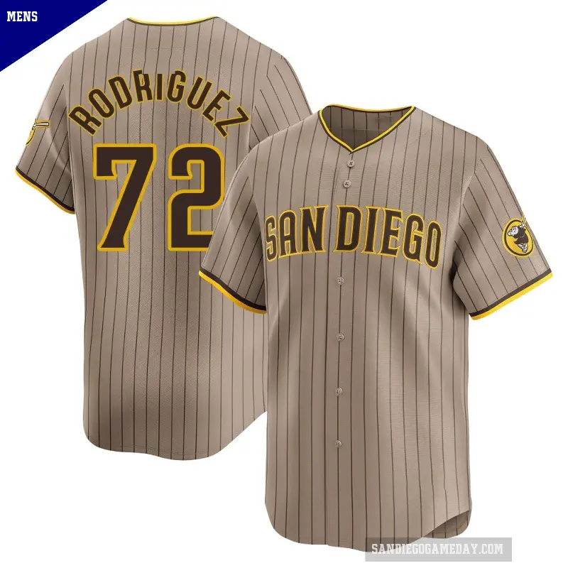 Men's No.72 Bradgley Rodriguez San Diego Padres Limited Tan Alternate Jersey