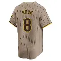 Men's No.8 John Kruk San Diego Padres Limited Tan Alternate Jersey