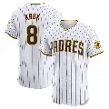 Men's No.8 John Kruk San Diego Padres White Elite Home Jersey