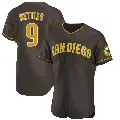 Men's No.9 Graig Nettles San Diego Padres Brown Authentic Road Jersey