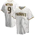 Men's No.9 Graig Nettles San Diego Padres White/Brown Replica Home Jersey