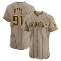 Men's No.91 Ji Man Choi San Diego Padres Brown Elite Alternate Jersey