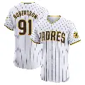 Men's No.91 Tyler Robertson San Diego Padres White Elite Home Jersey