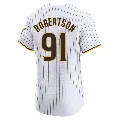 Men's No.91 Tyler Robertson San Diego Padres White Elite Home Jersey