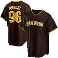 Men's No.96 Bobby Milacki San Diego Padres Brown Replica Road Jersey