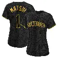 Women's No.1 Yuki Matsui San Diego Padres Black Authentic Snake Skin City Jersey