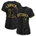 Women's No.11 Tim Flannery San Diego Padres Black Replica Snake Skin City Jersey
