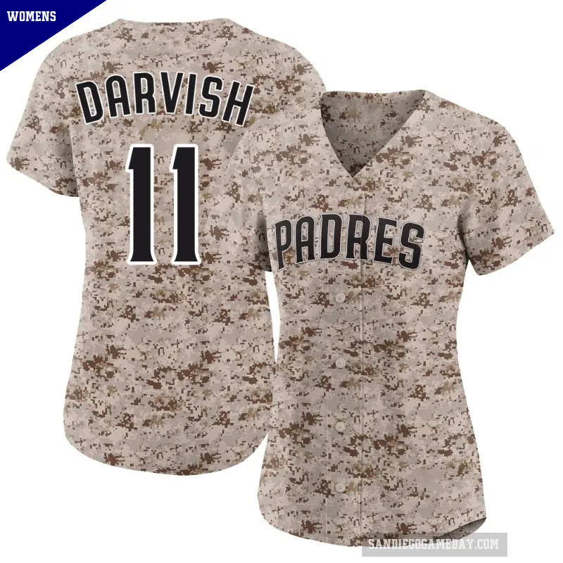 Women's No.11 Yu Darvish San Diego Padres Camo Limited 2nd Alternate Jersey