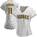 Women's No.11 Yu Darvish San Diego Padres White/Brown Authentic Home Jersey