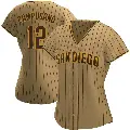 Women's No.12 Luis Campusano San Diego Padres Tan/Brown Authentic Alternate Jersey