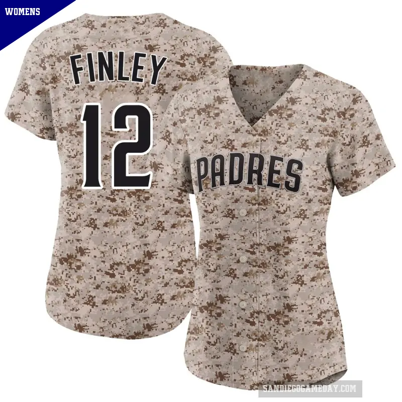 Women's No.12 Steve Finley San Diego Padres Camo Limited 2nd Alternate Jersey
