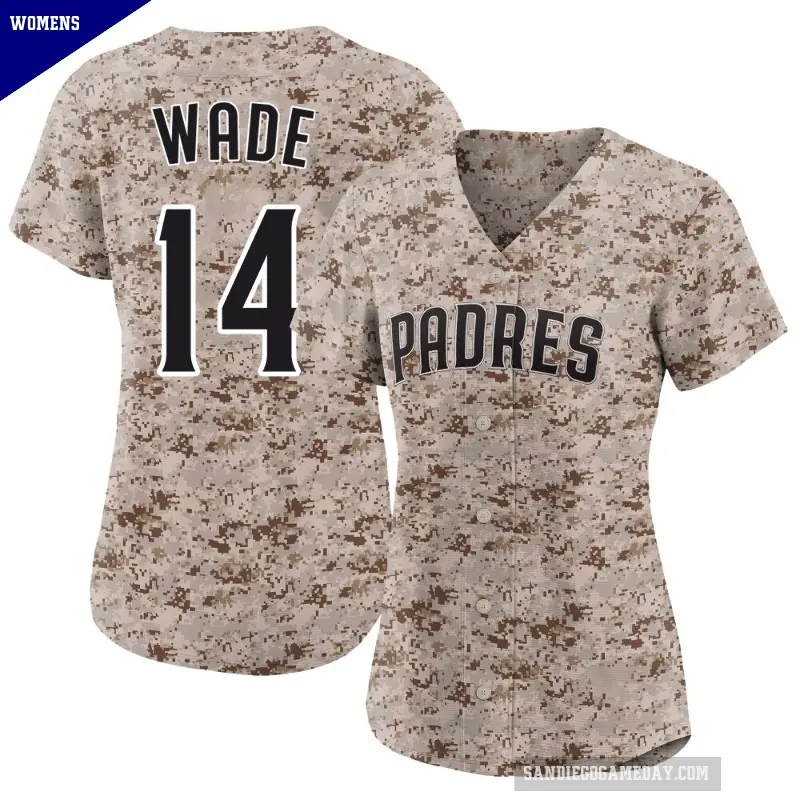 Women's No.14 Tyler Wade San Diego Padres Camo Limited 2nd Alternate Jersey