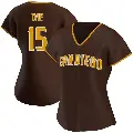 Women's No.15 Mike Ivie San Diego Padres Brown Authentic Road Jersey