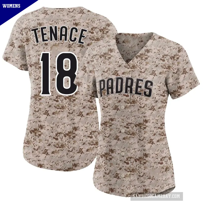 Women's No.18 Gene Tenace San Diego Padres Camo Limited 2nd Alternate Jersey