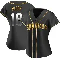 Women's No.18 Mason McCoy San Diego Padres Gold Replica Black en Alternate Jersey