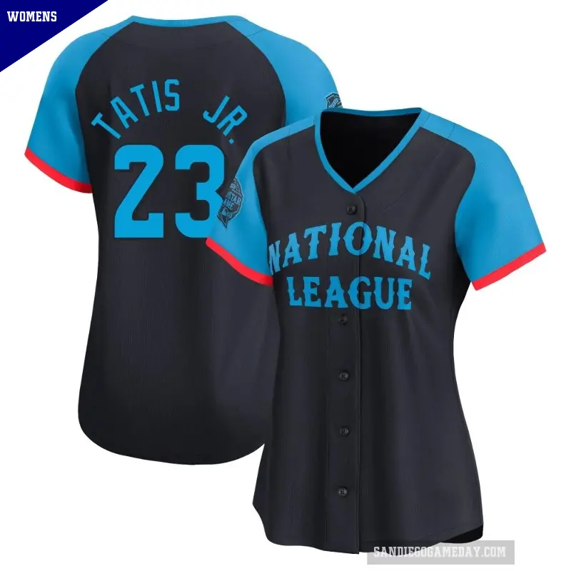 Women's No.23 Fernando Tatis Jr. San Diego Padres Navy Limited National League 2024 All-Star Game Jersey