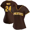 Women's No.24 Rougned Odor San Diego Padres Brown Authentic Road Jersey