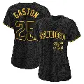 Women's No.25 Cito Gaston San Diego Padres Black Authentic Snake Skin City Jersey