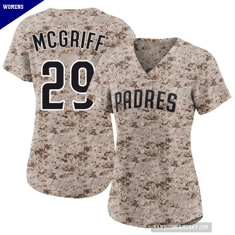 Women's No.29 Fred Mcgriff San Diego Padres Camo Limited 2nd Alternate Jersey