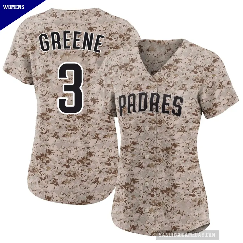 Women's No.3 Khalil Greene San Diego Padres Camo Limited 2nd Alternate Jersey