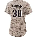 Women's No.30 Derrel Thomas San Diego Padres Camo Limited 2nd Alternate Jersey