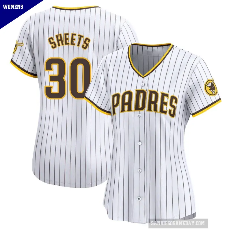 Women's No.30 Gavin Sheets San Diego Padres White Limited Home Jersey