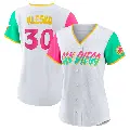 Women's No.30 Ryan Klesko San Diego Padres White Replica 2022 City Connect Jersey