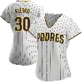 Women's No.30 Ryan Klesko San Diego Padres White/Brown Authentic Home Jersey