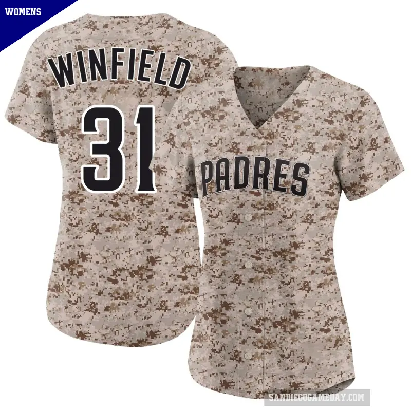 Women's No.31 Dave Winfield San Diego Padres Camo Limited 2nd Alternate Jersey