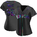 Women's No.32 Stephen Kolek San Diego Padres Black Replica Holographic Alternate Jersey
