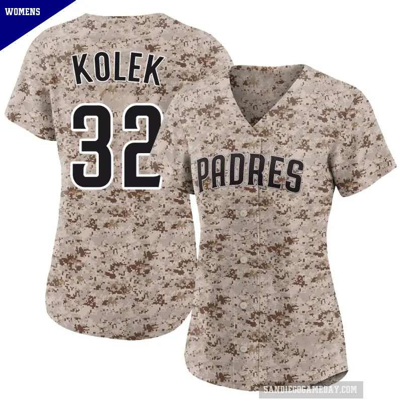 Women's No.32 Stephen Kolek San Diego Padres Camo Limited 2nd Alternate Jersey