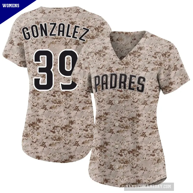 Women's No.39 Oscar Gonzalez San Diego Padres Camo Limited 2nd Alternate Jersey