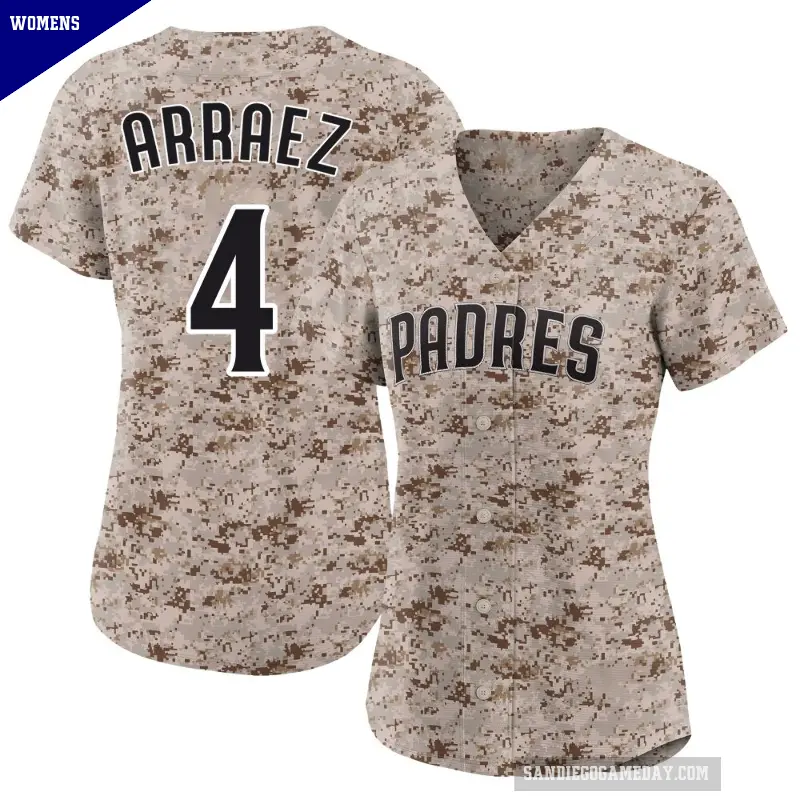 Women's No.4 Luis Arraez San Diego Padres Camo Limited 2nd Alternate Jersey