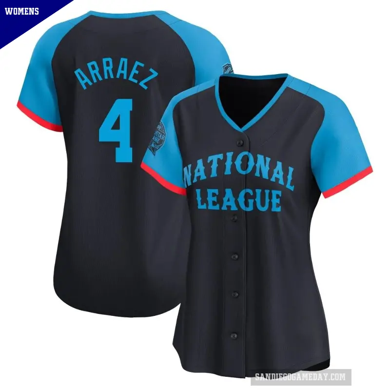 Women's No.4 Luis Arraez San Diego Padres Navy Limited National League 2024 All-Star Game Jersey