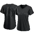 Women's No.40 Andy Benes San Diego Padres Black Authentic Pitch Fashion Jersey