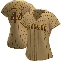 Women's No.44 Willie Mccovey San Diego Padres Tan/Brown Authentic Alternate Jersey
