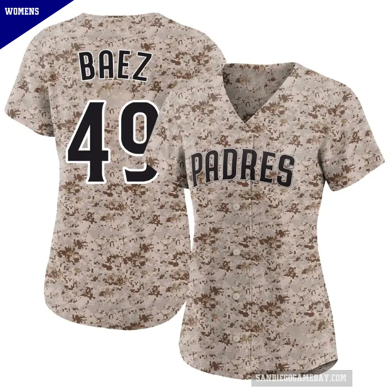 Women's No.49 Michel Baez San Diego Padres Camo Limited 2nd Alternate Jersey