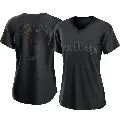 Women's No.5 Eguy Rosario San Diego Padres Black Replica Pitch Fashion Jersey