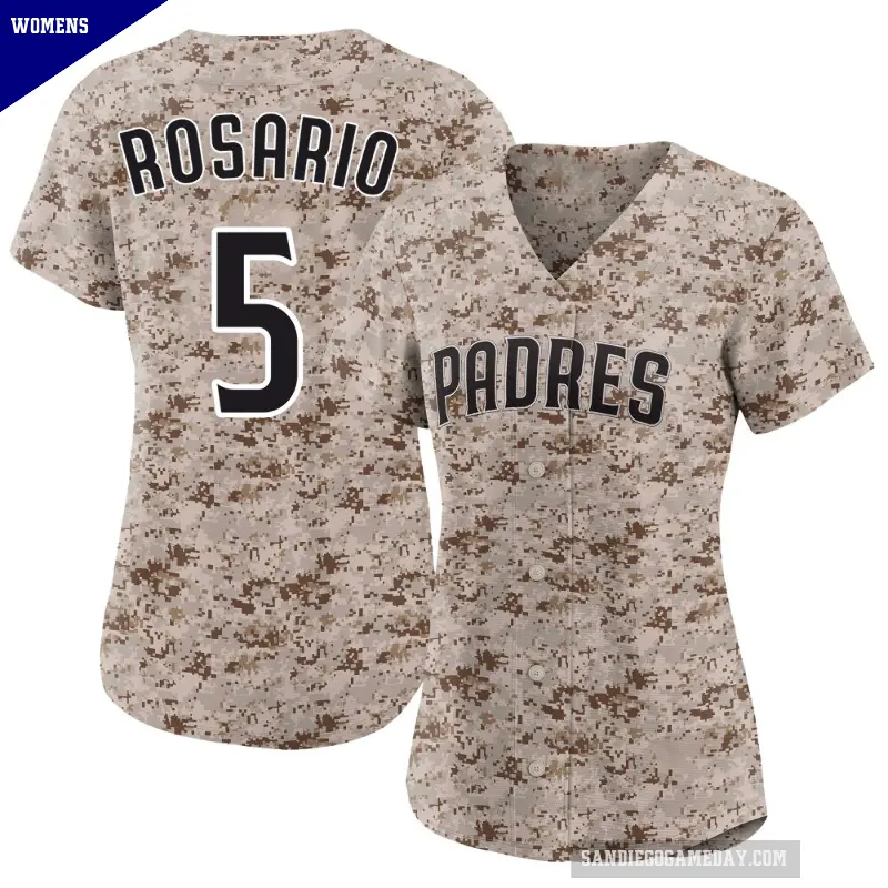 Women's No.5 Eguy Rosario San Diego Padres Camo Limited 2nd Alternate Jersey