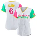 Women's No.6 Bill Almon San Diego Padres White Authentic 2022 City Connect Jersey