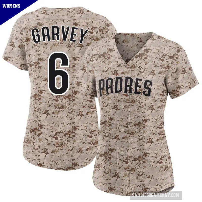 Women's No.6 Steve Garvey San Diego Padres Camo Limited 2nd Alternate Jersey