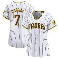 Women's No.7 Jose Iglesias San Diego Padres White Limited Home Jersey