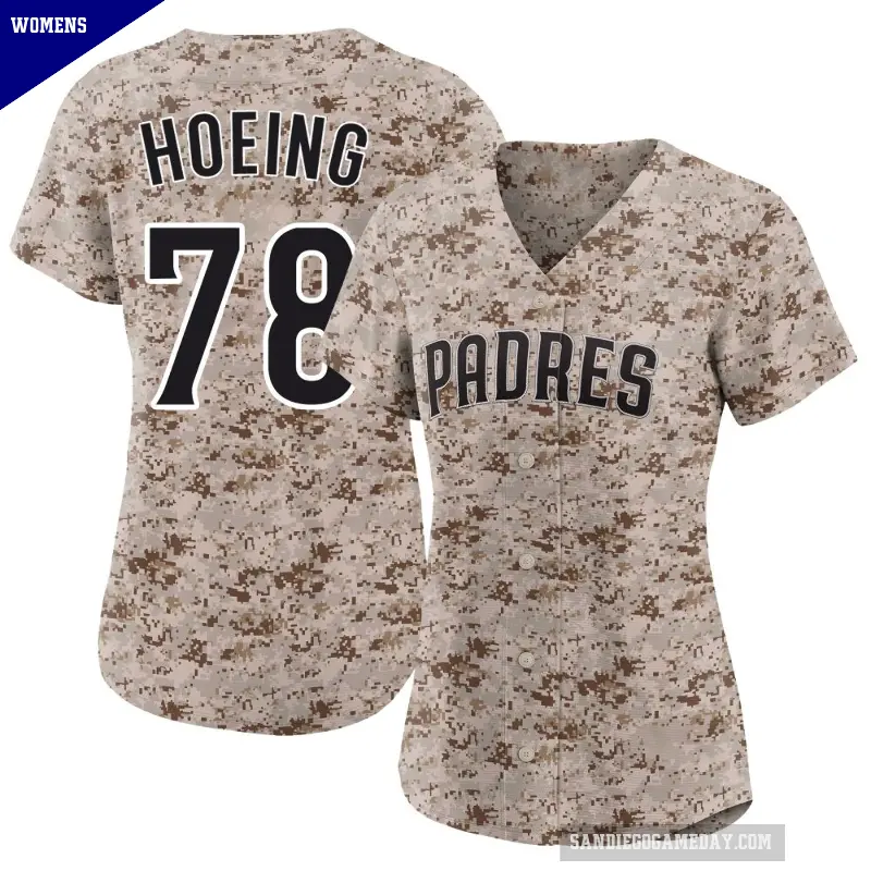 Women's No.78 Bryan Hoeing San Diego Padres Camo Limited 2nd Alternate Jersey