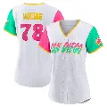 Women's No.78 Bryan Hoeing San Diego Padres White Authentic 2022 City Connect Jersey