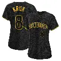 Women's No.8 John Kruk San Diego Padres Black Authentic Snake Skin City Jersey